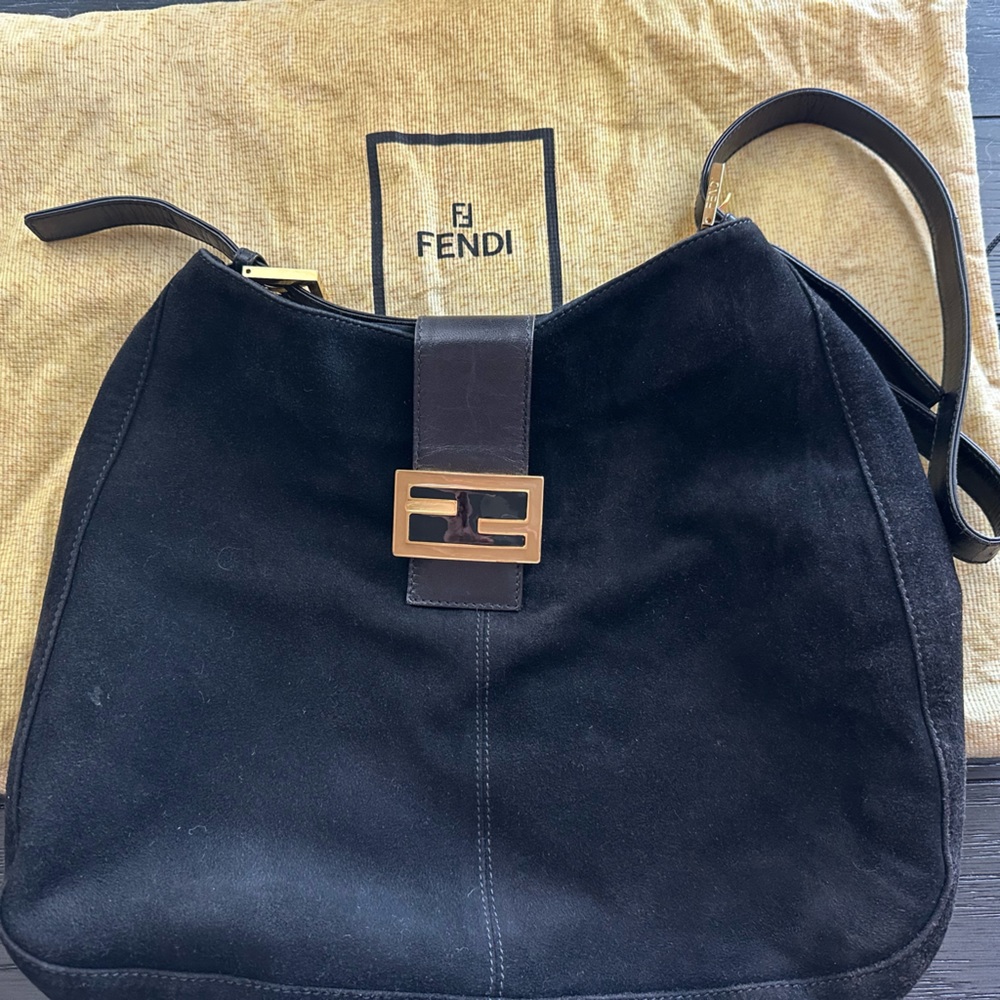 Fendi Hobo suede black bag